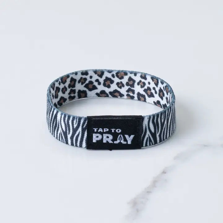 Tap To Pray Wristbands - Safari Zebra