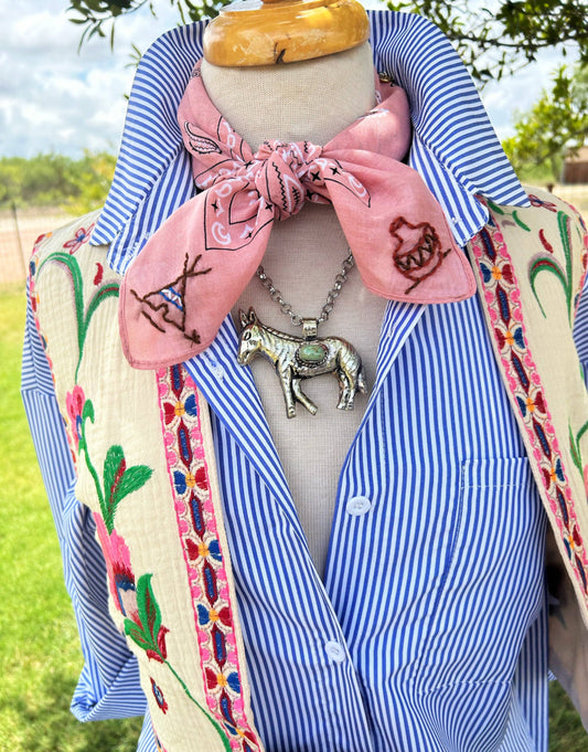 Pradera Pink Zuni Bandana