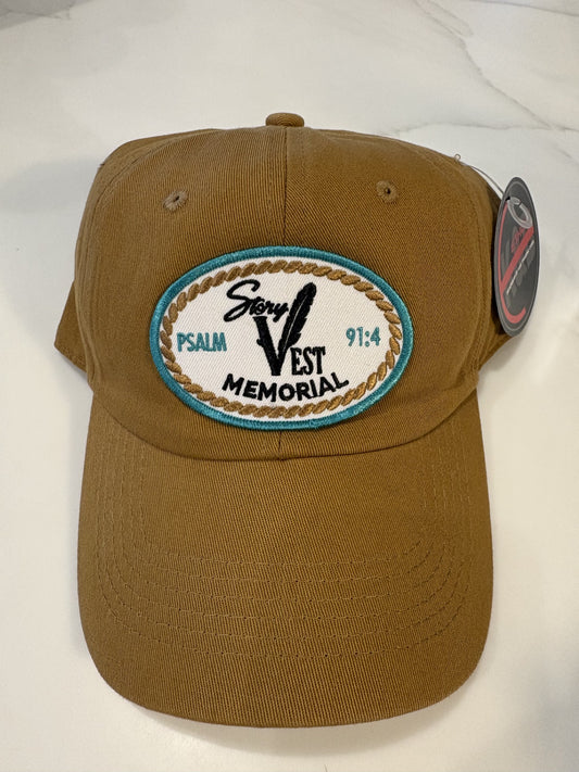 Story Vest Memorial Cap with Psalm 91:4 Patch in Solid Coyote – Faith-Inspired Western Cap