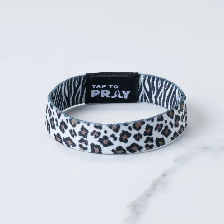 Tap To Pray Wristbands - Safari Zebra