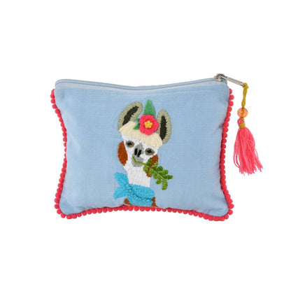 LLAMA CORDUROY POUCH 6x8"
