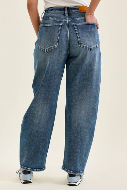 Judy Blue High Waist RM Marlow Arc Jeans – Dark Weathered Indigo Denim
