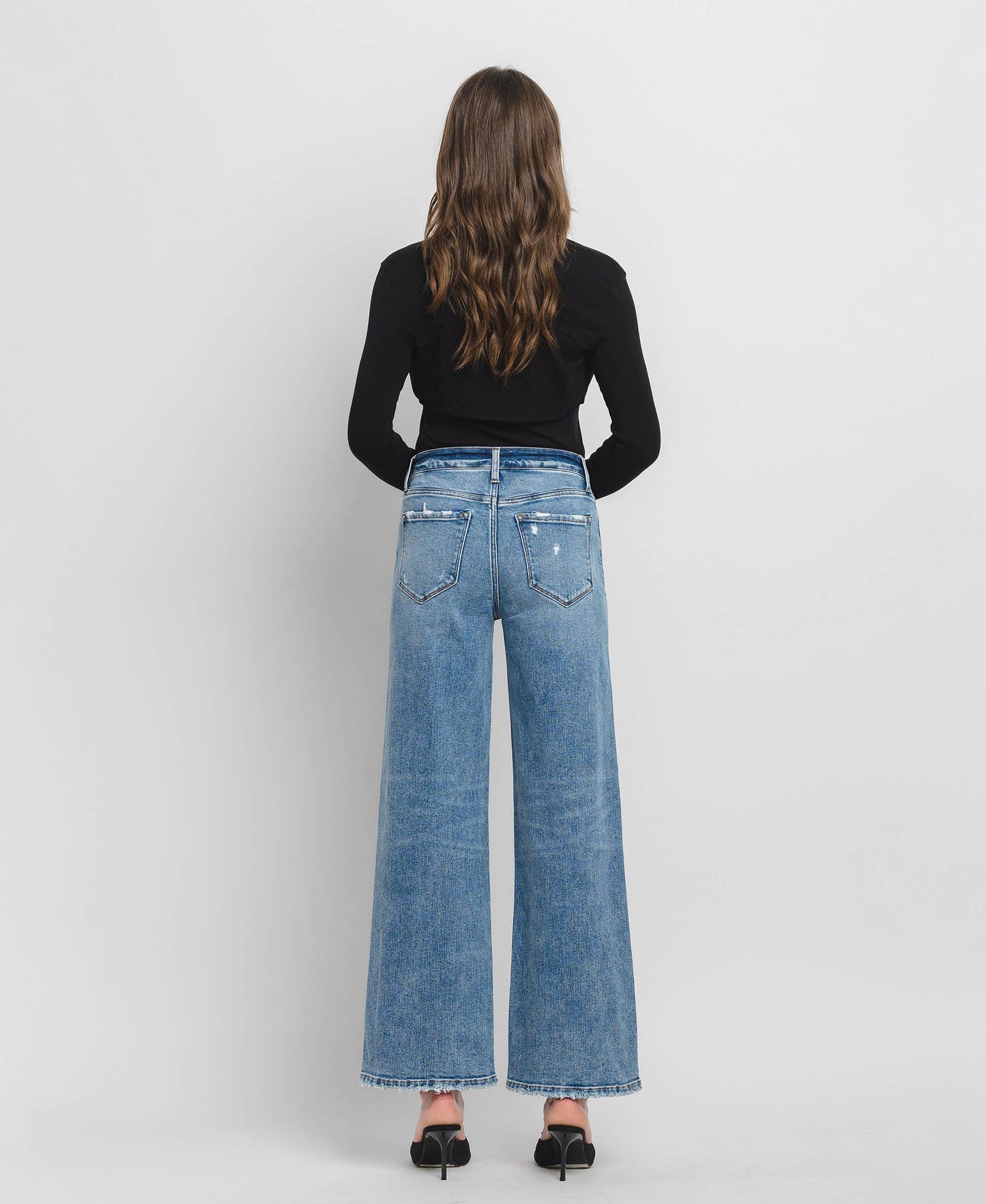 FM - HIGH RISE WIDE LEG JEANS ELBE RIVER