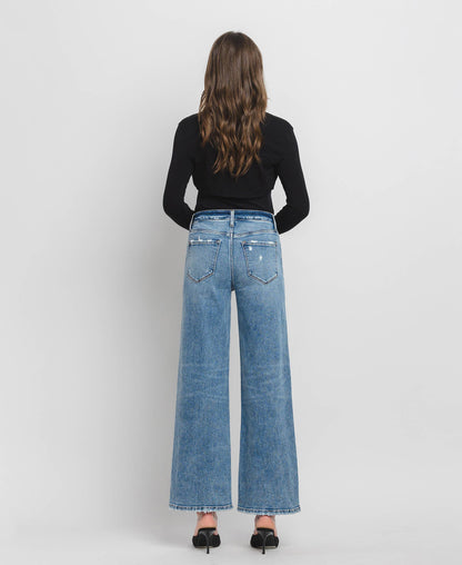 FM - HIGH RISE WIDE LEG JEANS ELBE RIVER