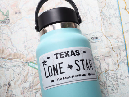 Lone Star License Plate Sticker