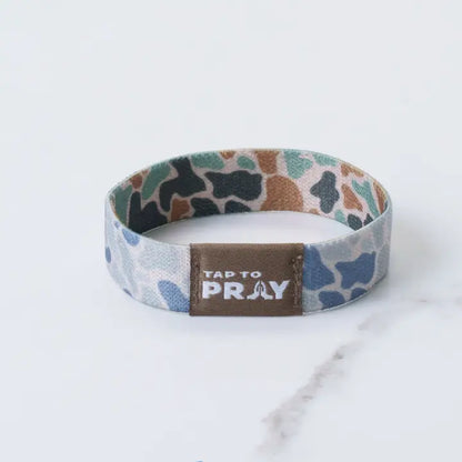 Tap To Pray Wristbands - River Rock Camo & Sage