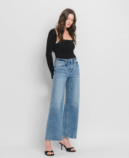 FM - HIGH RISE WIDE LEG JEANS ELBE RIVER