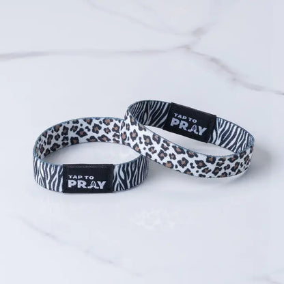 Tap To Pray Wristbands - Safari Zebra