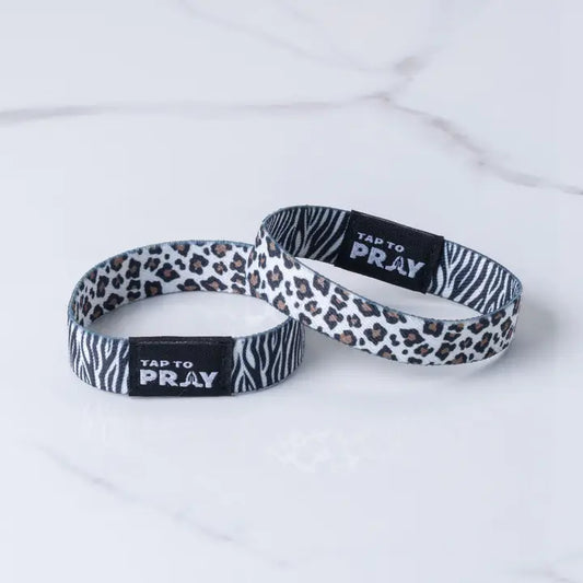 Tap To Pray Wristbands - Safari Zebra