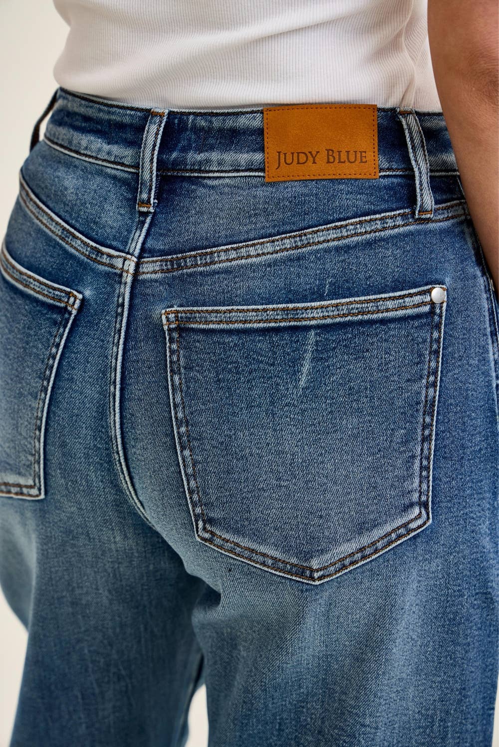 Judy Blue High Waist RM Marlow Arc Jeans – Dark Weathered Indigo Denim