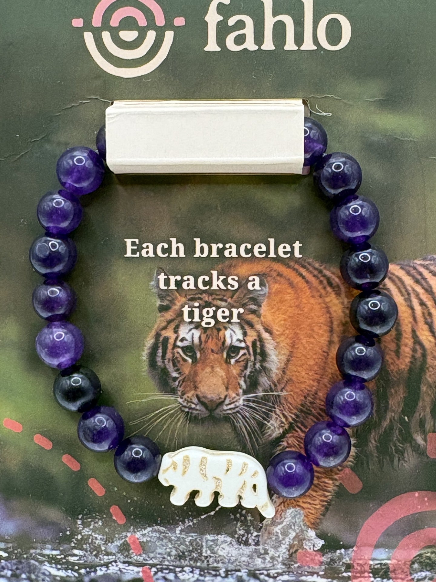 Fahlo The Prowl Bracelet – Tiger Tracking Bracelet in Royale Purple