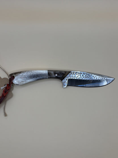 Exotic Texas Knives D2 Elk Ram Handle Knife – Premium Men's Hunting & EDC Knife