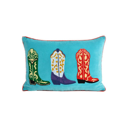 MY RODEO BLUE BOOTS PILLOW 16x24