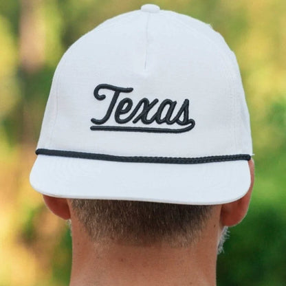 Texas Script Cap - White