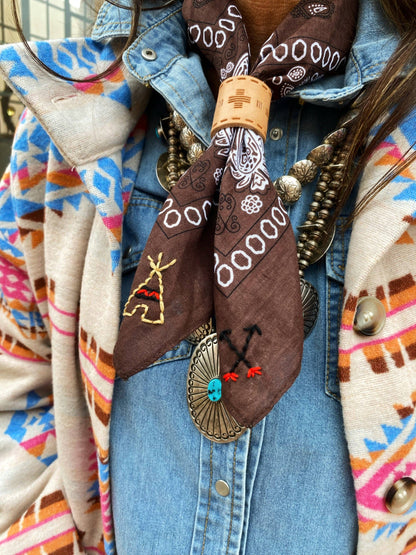 Pradera Brown Taos Bandana