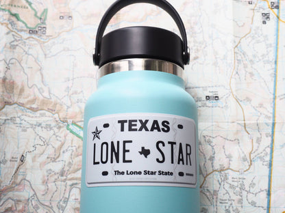 Lone Star License Plate Sticker