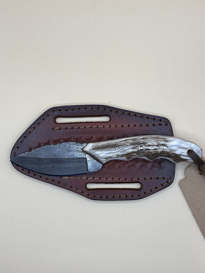 STS Ranch x Exotic Texas Knives 1095D Large Cowboy Finger Groove Arrowhead Knife