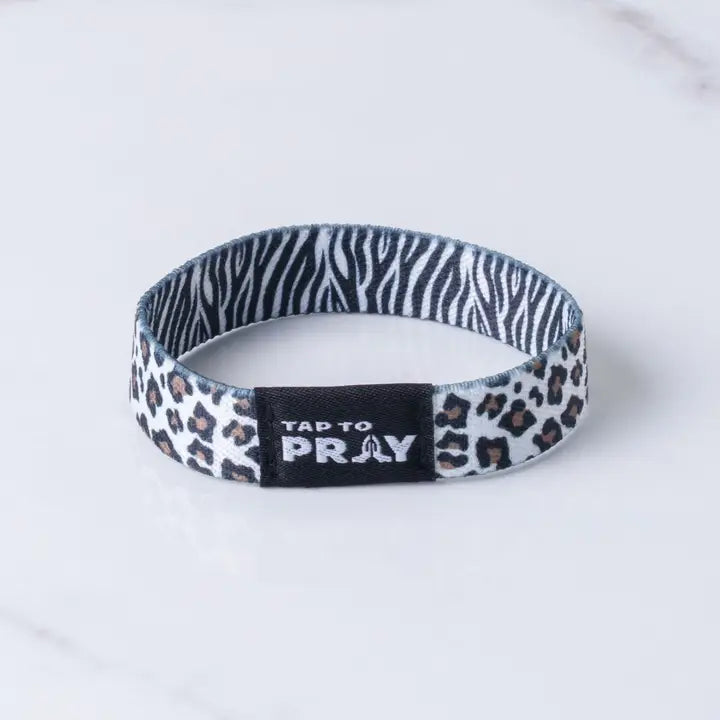 Tap To Pray Wristbands - Safari Zebra