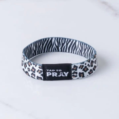 Tap To Pray Wristbands - Safari Zebra