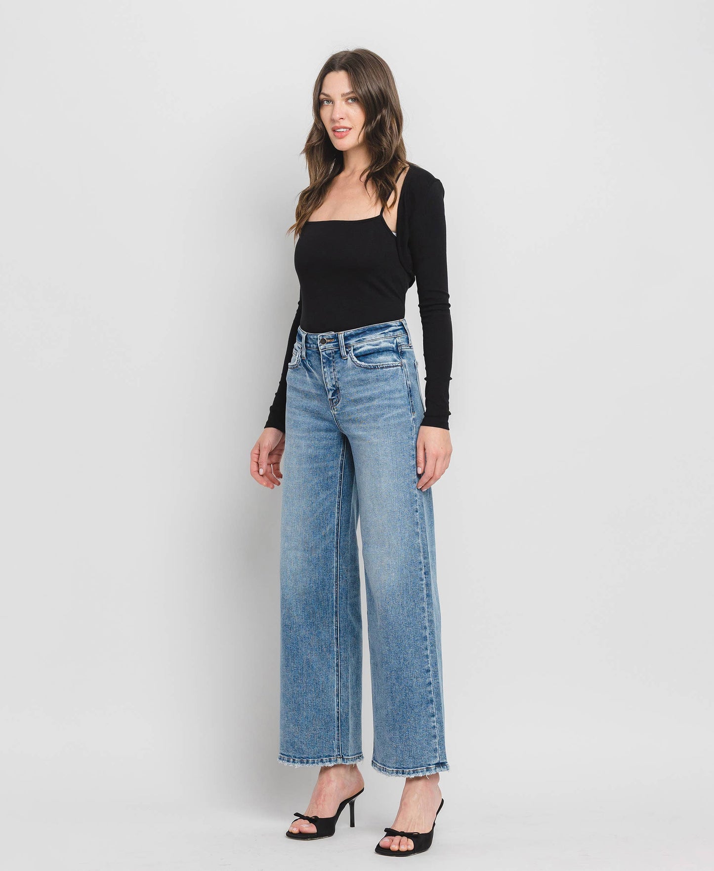 FM - HIGH RISE WIDE LEG JEANS ELBE RIVER