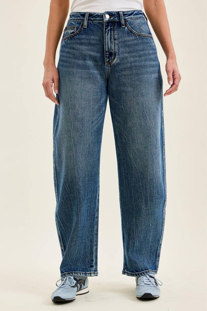 Judy Blue High Waist RM Marlow Arc Jeans – Dark Weathered Indigo Denim