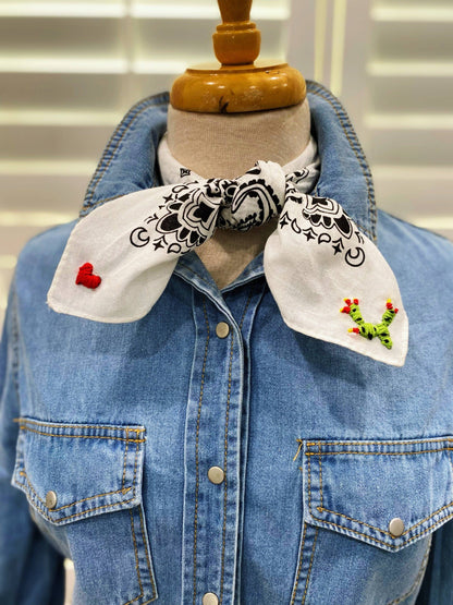 Pradera Black Cactus Bandana