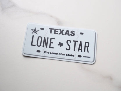 Lone Star License Plate Sticker
