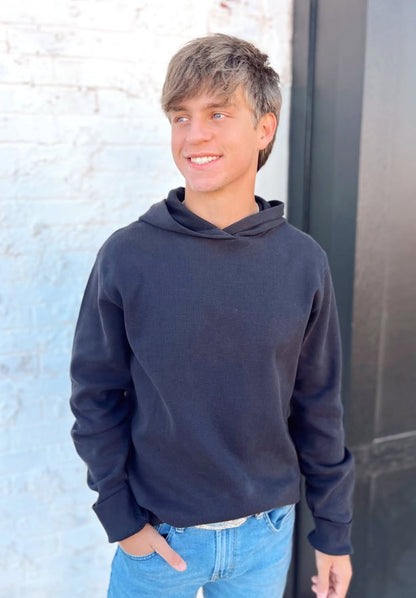 MENS ESSENTIAL HOODIE - BLACK