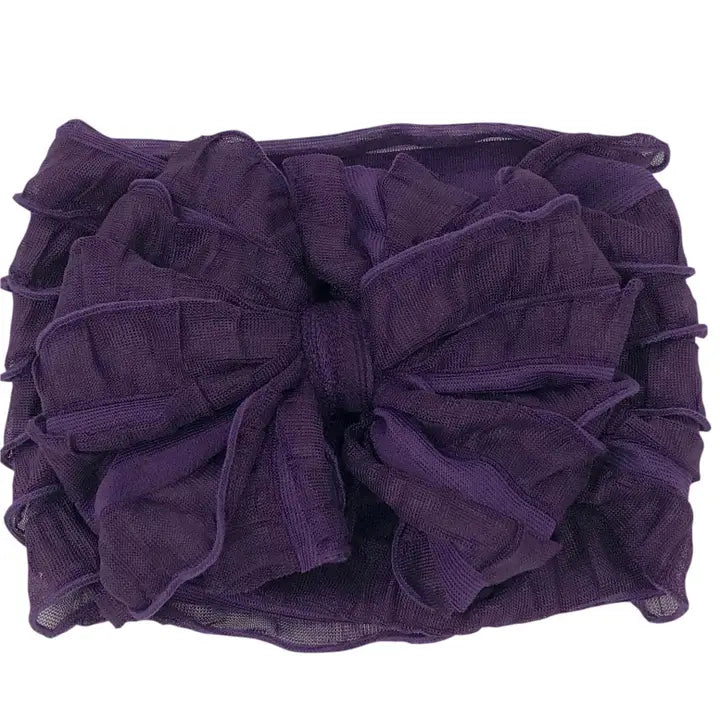 Baby Ruffled Headband - Plum