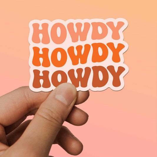Howdy Pink Cowgirl Sticker for Hydroflask