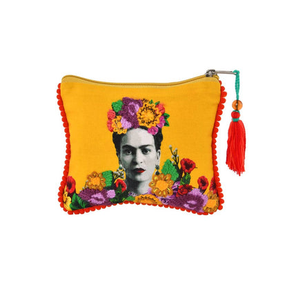 Yellow Canvas Frieda poutch 6x8"