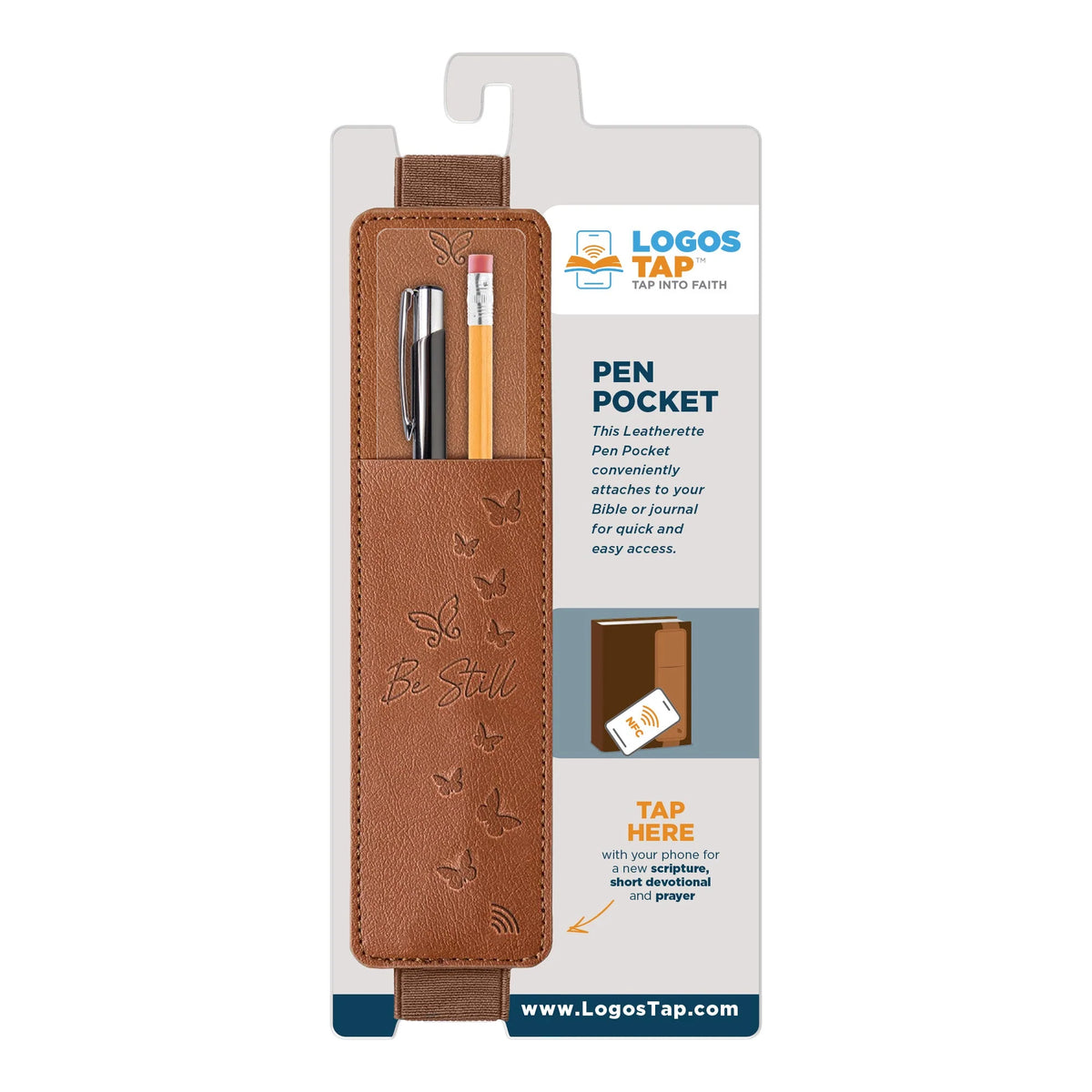 Logos Trading Post Be Still Psalm 46:10 Brown Pen Pocket