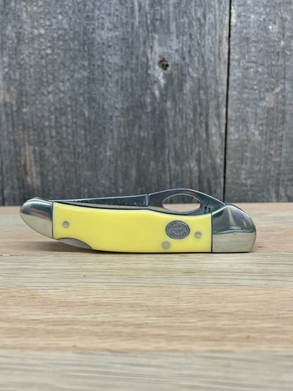Moore Maker - 3.75" Yellow Delrin Lockback Clip Knife
