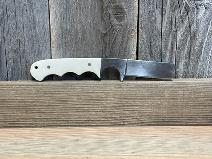 Moore Maker - 6 3/8" White Bone Bull Cutter & Sheath