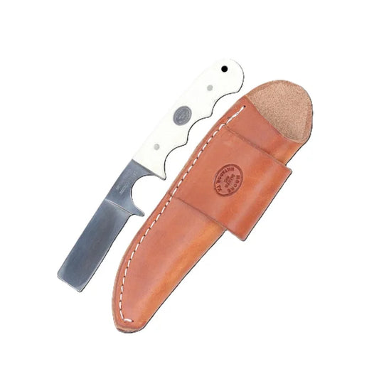 Moore Maker - 6 3/8" White Bone Bull Cutter & Sheath