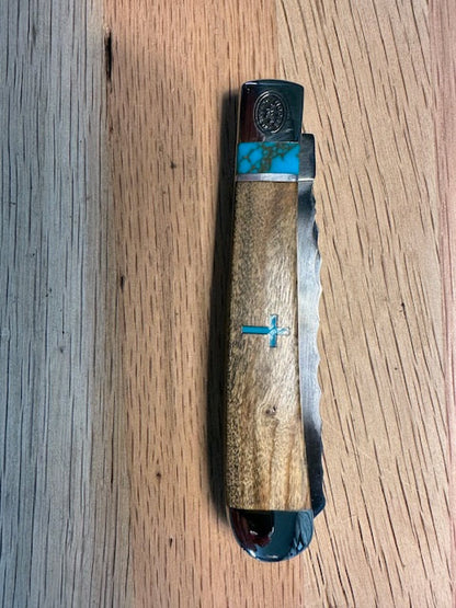 Moore Maker - Jerusalem Turquoise Trapper Pocket Knife - 4 1/8"