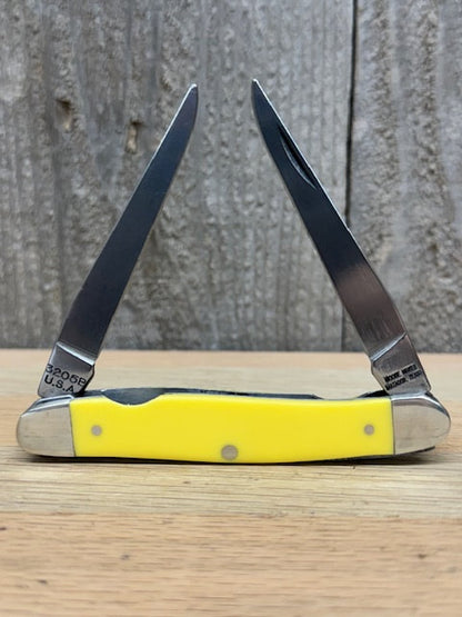 Moore Maker - 3 7/8" Yellow Delrin Muskrat Pocket Knife