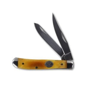 Moore Maker - 3.5" Yellow Bone Trapper Pocket Knife