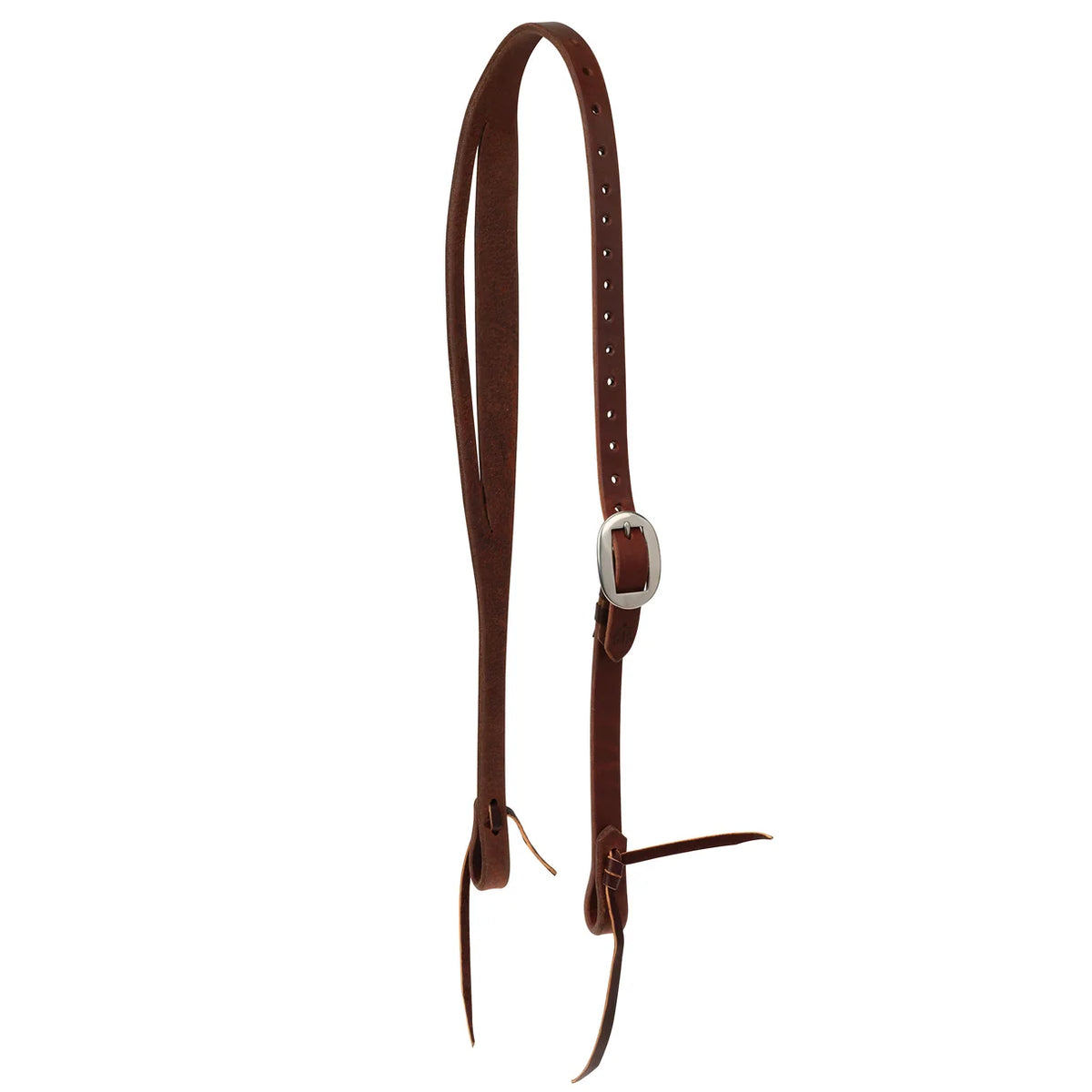 STS Ranch Signature Tack Harness Leather Split Ear Headstall, 3/4" on white background