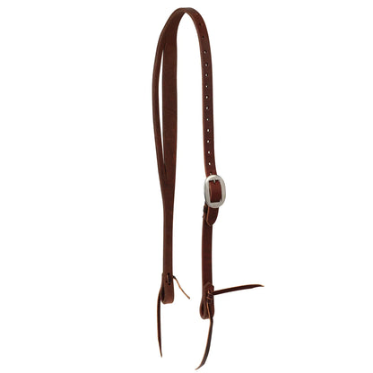 STS Ranch Signature Tack Harness Leather Split Ear Headstall, 3/4" on white background