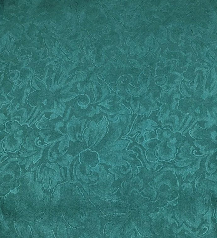 20" Teal Jacquard Silk Scarf