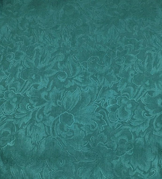 20" Teal Jacquard Silk Scarf