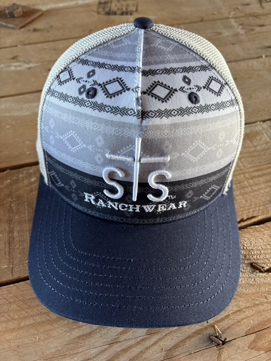 STS Gray/Black Aztec Inspired Cap