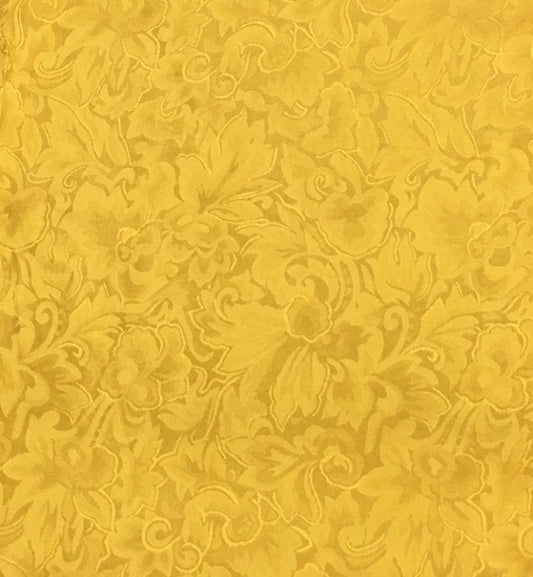 Yellow Jacquard Silk Scarf